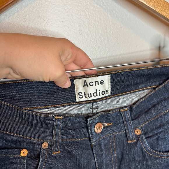Acne Studios Ace Comfort Rw Mens Slim Jeans W31 L34 Dark Blue Wash - Picture 4 of 12